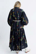 Women’s Black Floral Tier Maxi Dress