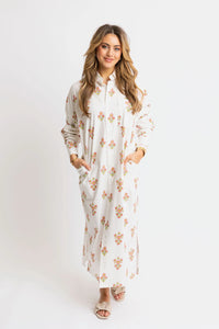 Women's Floral Shirt Dress Maxi
