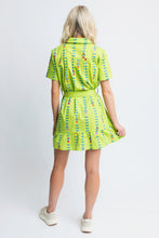 WOMEN'S Lime Mod Floral Shirt Dress