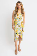 Women's Abstract Leaf Wrap Dress