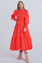 Women’s Red Smock Maxi Dress