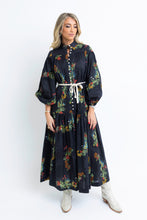 Women’s Black Floral Tier Maxi Dress