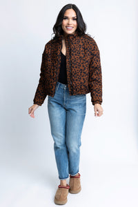 Women’s Leopard Puffer Jacket