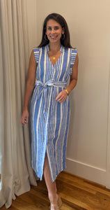 Women’s Lani Midi Dress - Blue Stripe