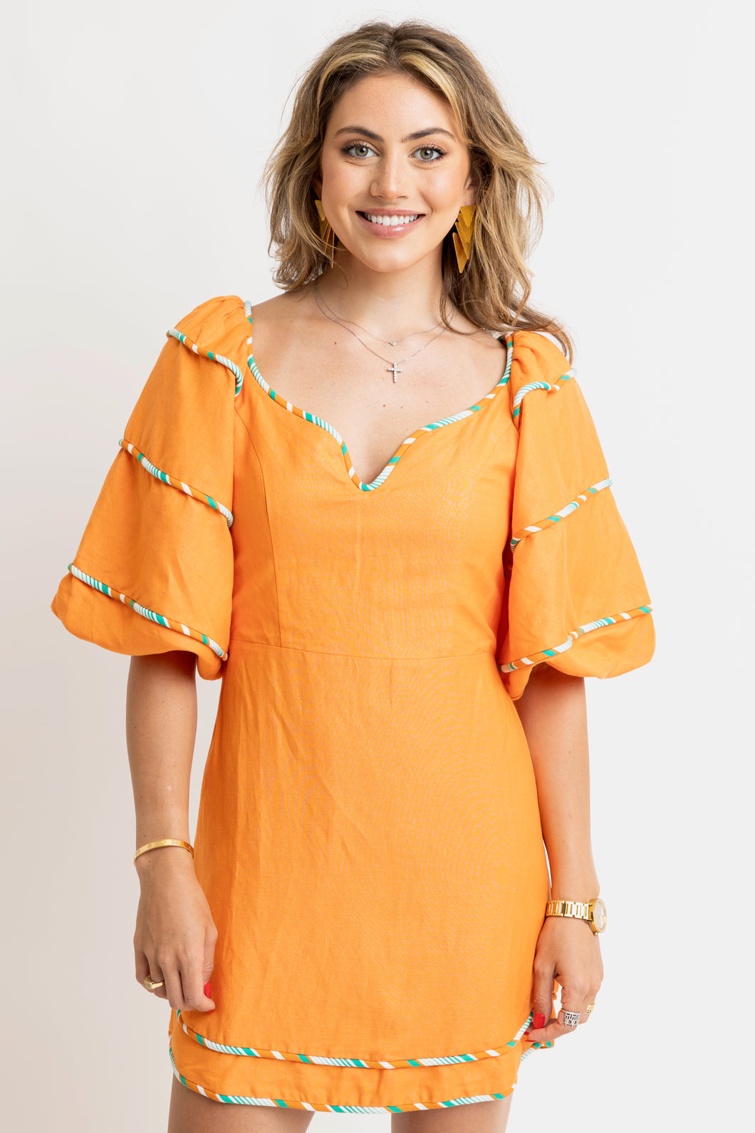 Women’s Orange Sweetheart Dress