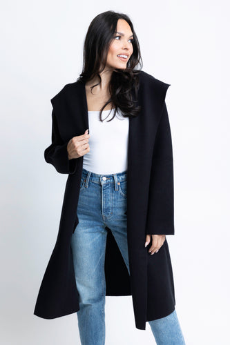 Women’s Black Cardigan Coat