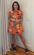 Women’s Orange Scattered Butterfly, Dragon & Frog Sweater Dress
