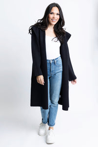 Women’s Black Cardigan Coat