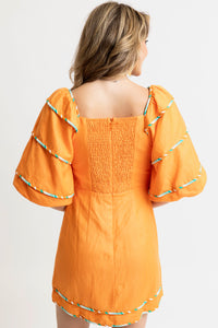 Women’s Orange Sweetheart Dress