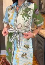 Women’s Blue and Green Octopus Dress