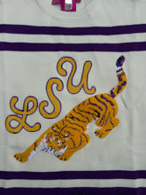 LSU Tigers Stripes Short Sleeve Top