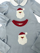 Light Blue Stripe LS Santa Knit Shirt