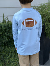 Performance Blue Football Long Sleeve T-Shirt