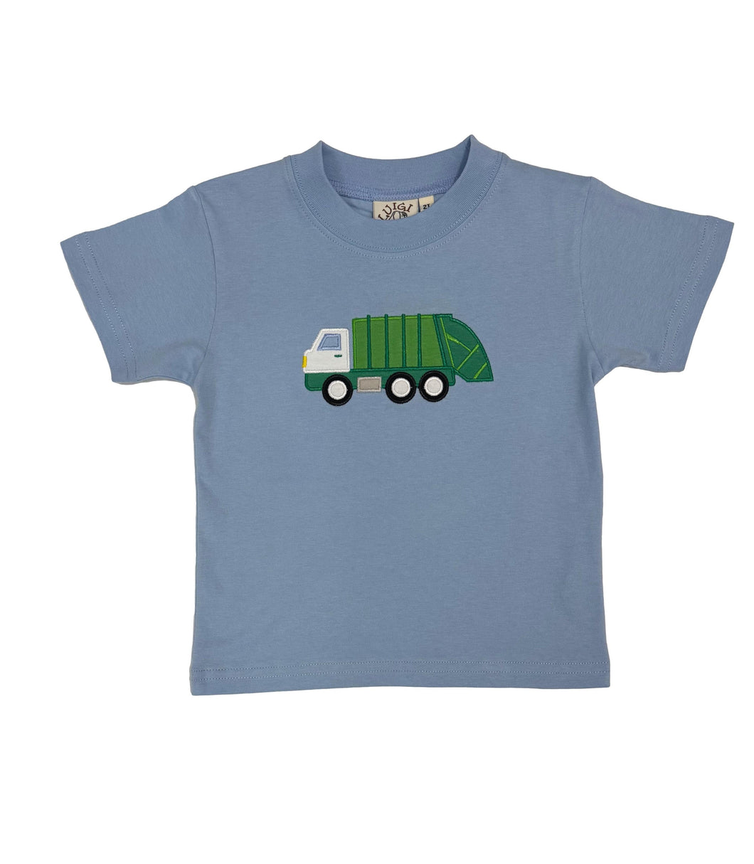 Sky Blue Garbage Truck Shirt
