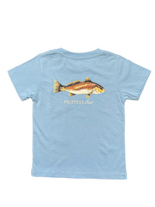 Redfish Short Sleeve Tee- Light Blue