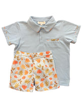 Fall Leaves Boy Blue Polo Set