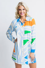 WOMEN'S Geometric Shirt Dress