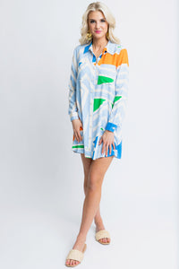 WOMEN'S Geometric Shirt Dress