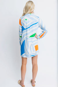 WOMEN'S Geometric Shirt Dress