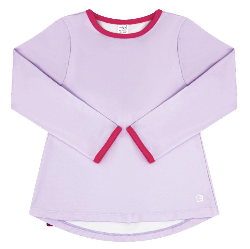 Taylor Long Sleeve Shirt- Lavender and Power Pink