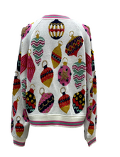 Women's Beige Multi Color Ornament Cardigan