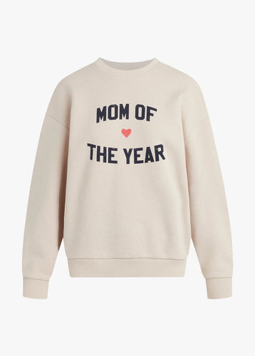 Women's Mom of the Year Sweatshirt- Heather Oatmeal