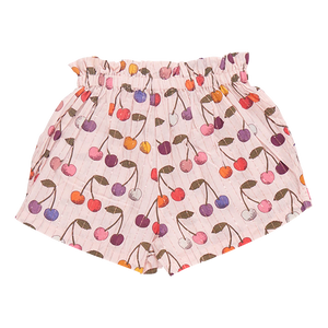 Girls Ruffle Theodore Shorts- Cloud Pink Cherry