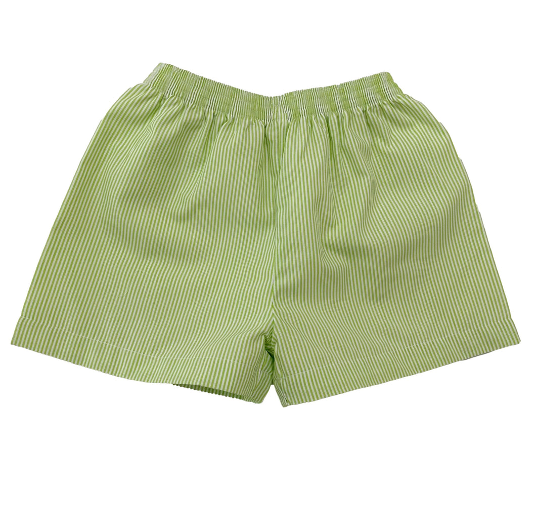 Lime Green Stripe Bennett Shorts