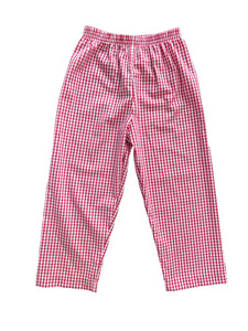 Red Check Woven Pants