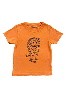 Short Sleeve Orange/Navy Tiger T-Shirt
