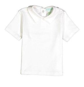 Short Sleeve Knit Shirt w/ Peter Pan Collar