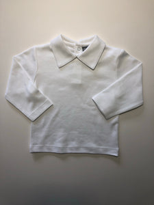 Boy's Long Sleeve White Knit Top